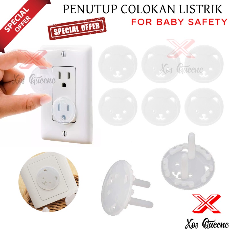 [XOQ] PENUTUP COLOKAN LISTRIK MOTIF BERUANG / PENGAMAN DAN PELINDUNG STEKER COLOKAN LISTRIK / PENGAMAN STOP KONTAK