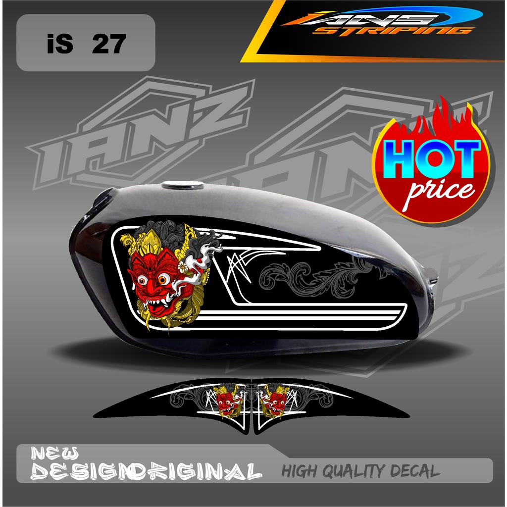 STIKER LIST TANGKI MOTOR CB100 HOLOGRAM/NON HOLOGRAM IS27