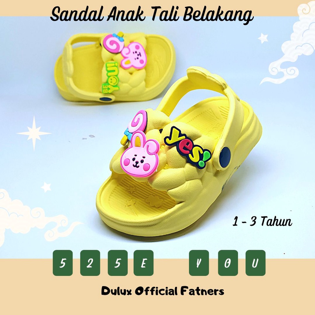 MD79 - Sendal Anak Perempuan Tali Belakang Terbaru 2023 Usia 1 3 Tahun