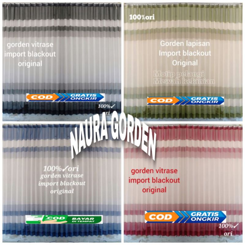 Gorden Vitrase estetik motif import Dalaman gorden tebal cantolan kawat Lebar 2meter 250cm Mewah