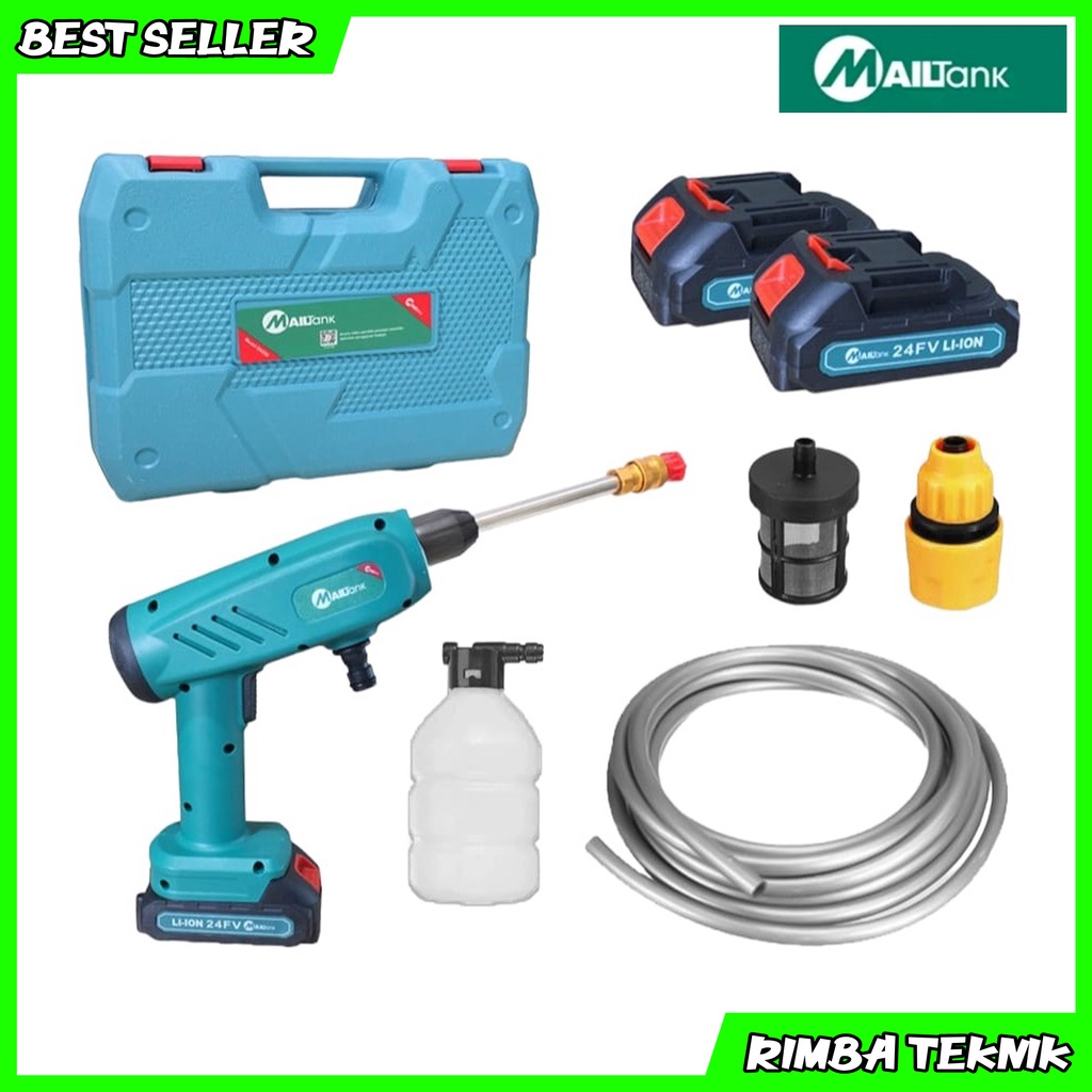 2 Baterai Mesin Setim Listrik Cordless Jet Cleaner 24 V Cleaning Machine MailTank