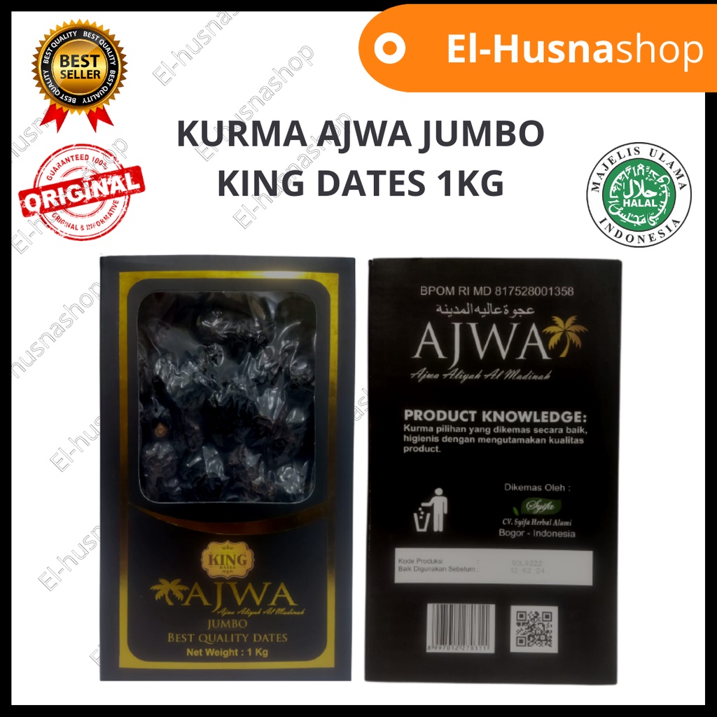 

Kurma Ajwa Jumbo King Dates Berkualitas 1 Kg Ajwa Madinah Organik
