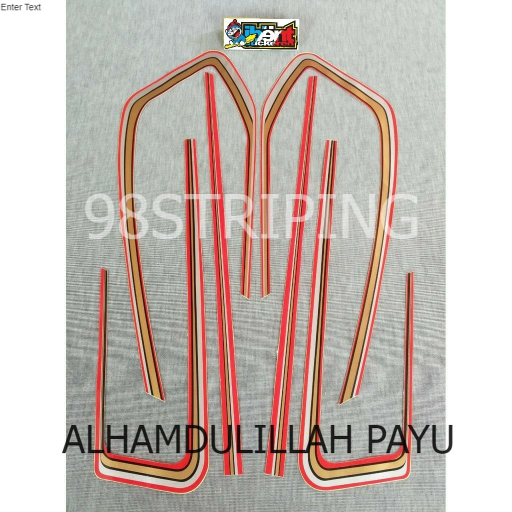 STIKER STRIPING  HONDA GL MAX MERAH TAHUN 1983  LIS STANDAR ORI POLET BODY PLISIR