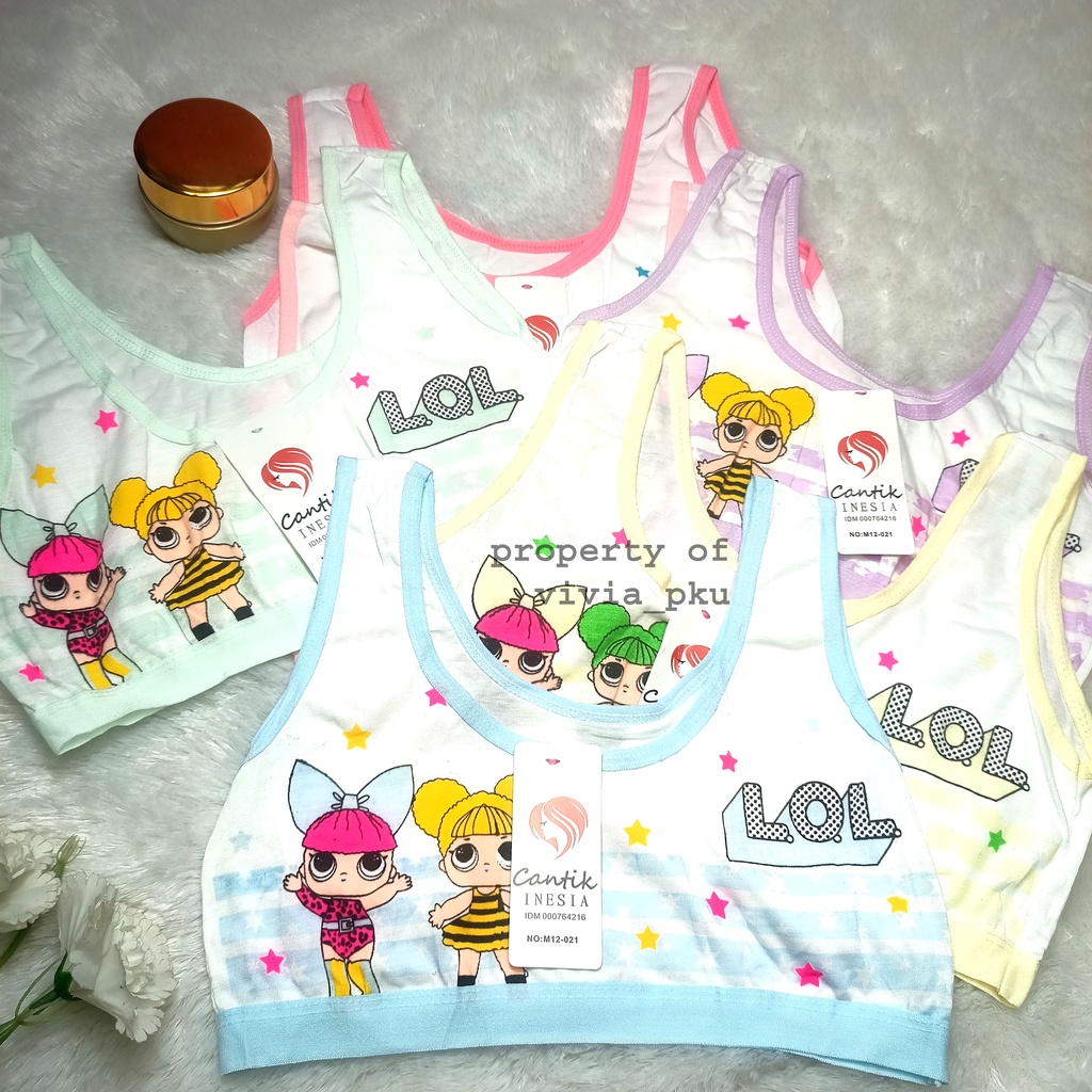 Bra bh miniset anak cewek sekolah sd remaja perempuan kelas 4 5 6 bahan katun motif karakter murah