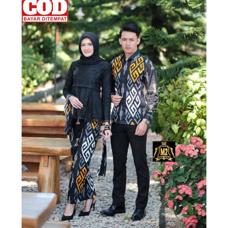 KHANSABATIK JUMBO XXL EKSTRA!!! KEBAYA COUPLE SONGKET BROKAT KOMBINASI TILLE PAYET MUTIARA JAHIT TANGAN TERBARU KEKINIAN BAJU SARIMBIT 2023 TRADISONAL MODERN BAJU PASANGAN KONDANGAN LAMARAN TUNANGAN WISUDA ESTETIK VINTAGE