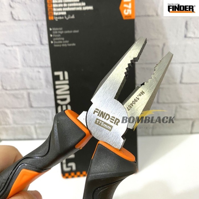 FINDER Tang Kombinasi 6 inch Linesman Pliers Jepit Gagang Karet Fiber MURAH