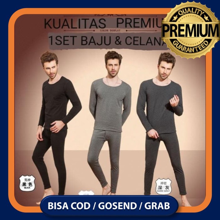 Longjohn Long John Pria, Baju Musim Dingin Longjohn Winter, Long John Huiying