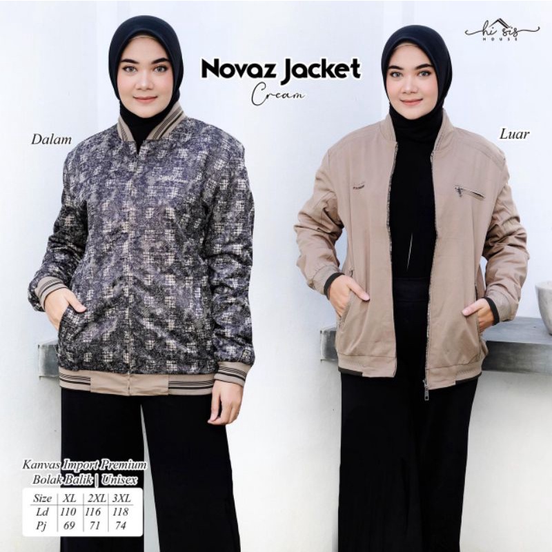 NOVAZ JACKET // RAFLI JAKCET BOBAL BY HI SIS • Jacket Unisex Bolak Balik | Kanvas Import Premium | High Quality