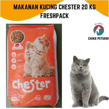 [GRAB GOJEK] MAKANAN KUCING CHESTER TUNA 20KG FRESHPACK