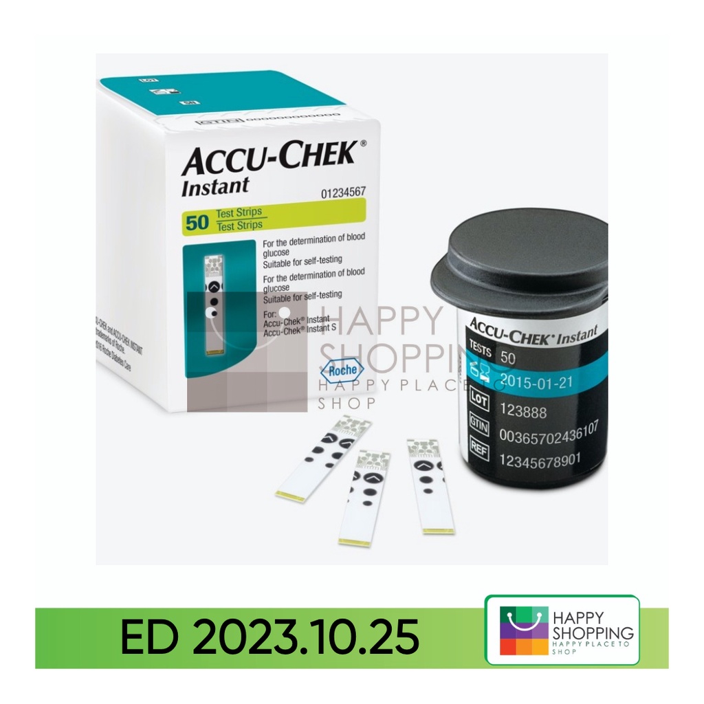 Jual Accu Chek Instant Strip Cek Tes Gula Darah Isi 50 Accuchek