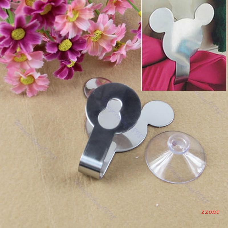 Zzz Mouse Stainless Steel Untuk Palm Style Wall Sucker Hook Holder Gantungan Dapur Mandi
