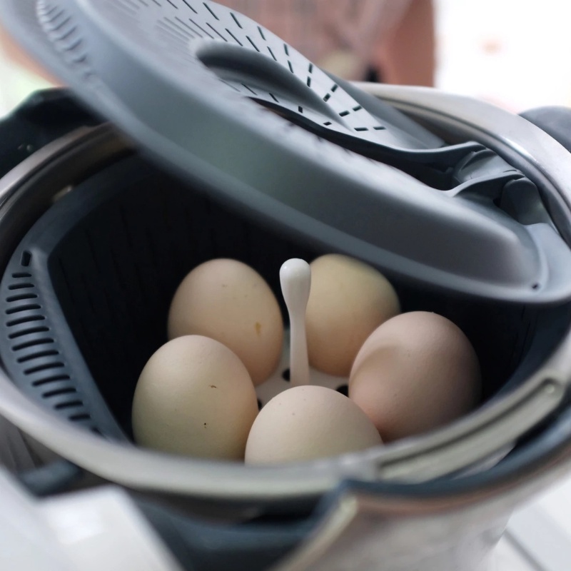 Rak Telur Kukus Rumah Tangga Multifungsi Kreatif Panci Kesehatan Egg Cooker Vertical Egg Tray Plastik Bulat Mengukus Berdiri Peralatan Masak Dapur Pengukus Makanan