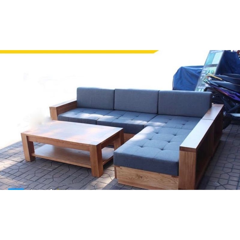 kursi tamu sudut busa minimalis modern mewah kayu jati furniture mebel jepara