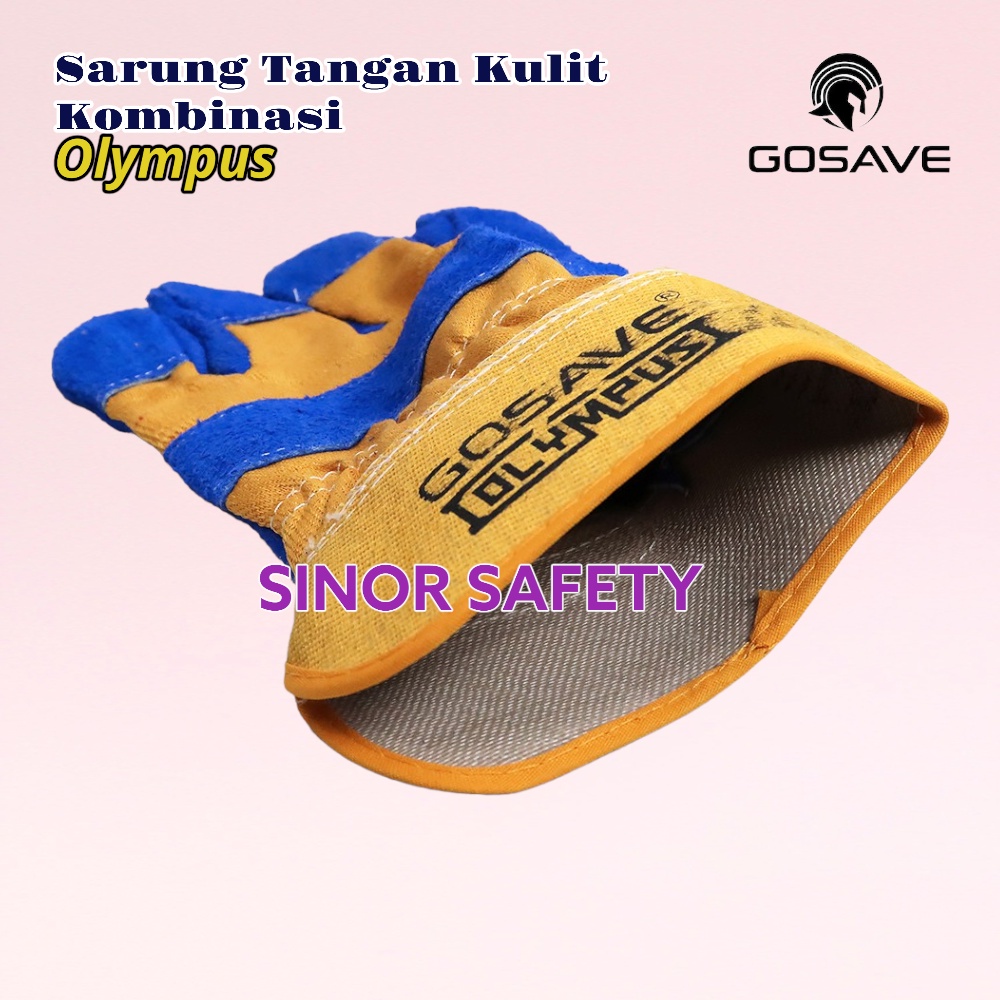 Sarung Tangan Las Olympus Kulit Kombinasi GOSAVE