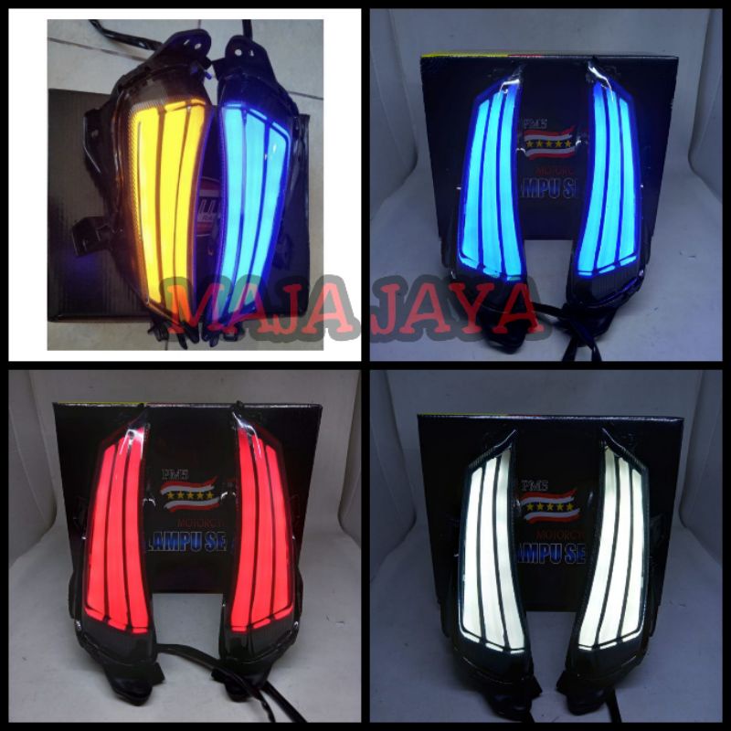 Jual Lampu Sein Xmax Signal Turn Light Sen Xmax Led Biru Kuning Shopee Indonesia