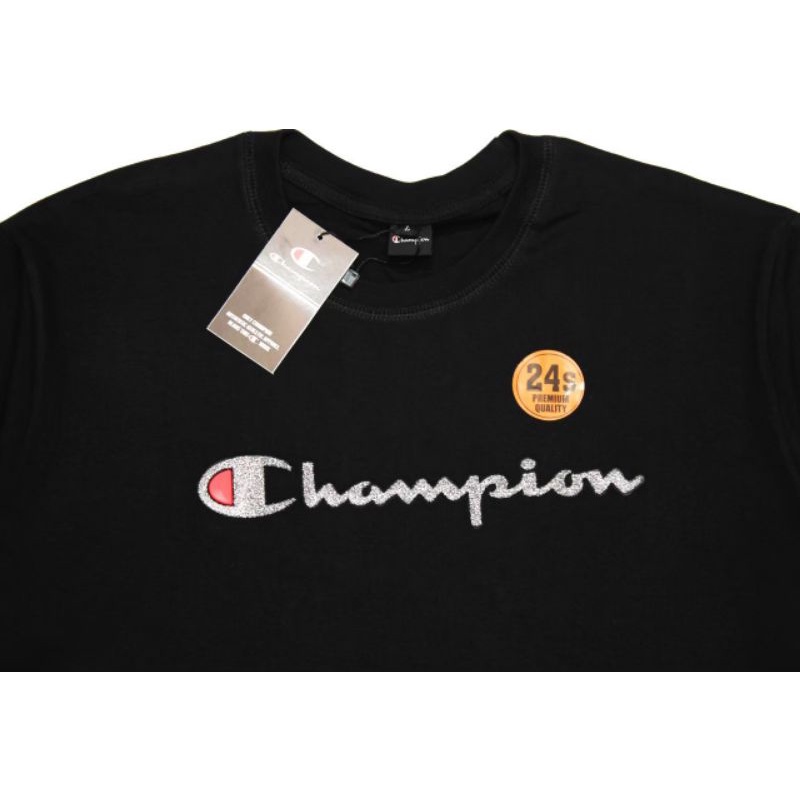 KAOS CHAMPION T-SHIRT DISTRO FLOCKING CATTON COMBET 24S