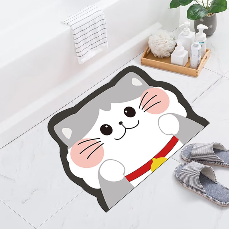 Keset Lantai Karakter Anti Slip Keset Dapur Minimalis Keset Kaki Kamar Tidur Keset Kamar Mandi Multi Tempat 40x60cm Keset Kaki Modern Kualitas Terbaik - D3A4-Motif 1