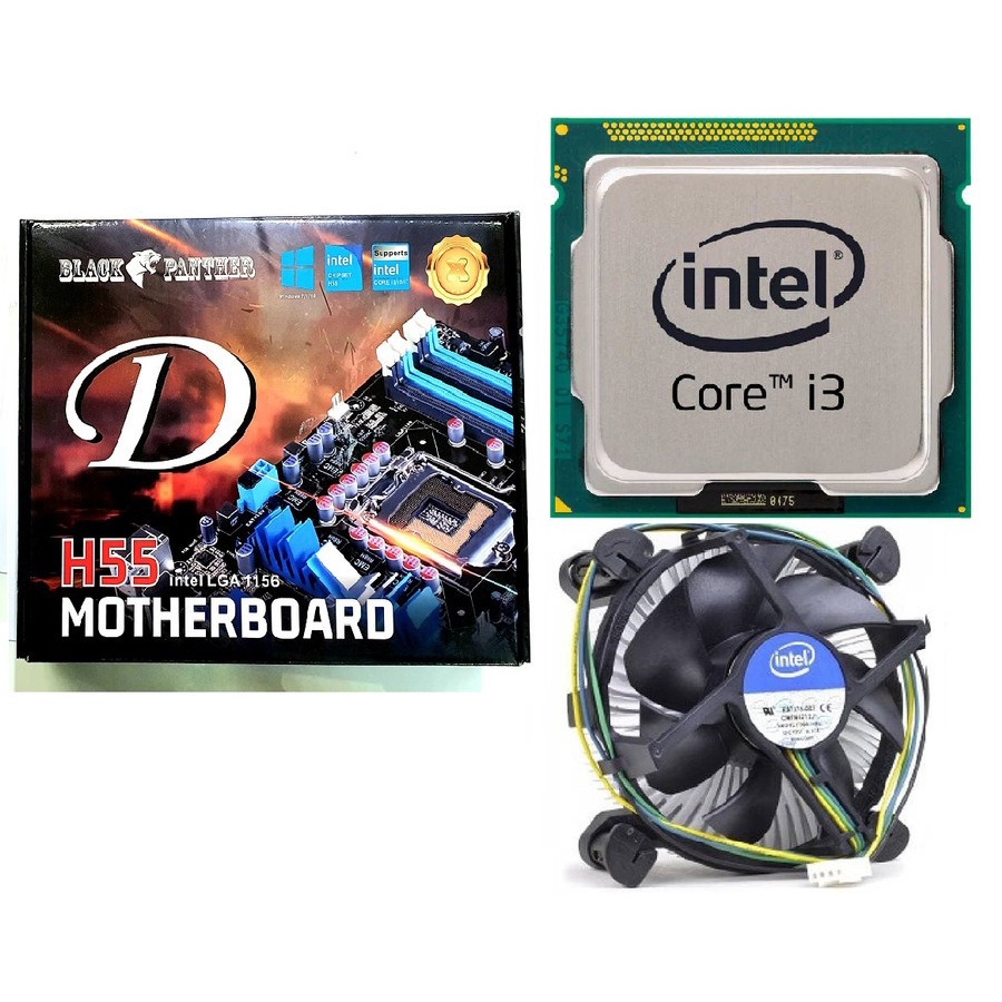 PAKET MOBO H55 &amp; Intel Core i3 550 3.2GHZ NAMPOLLL