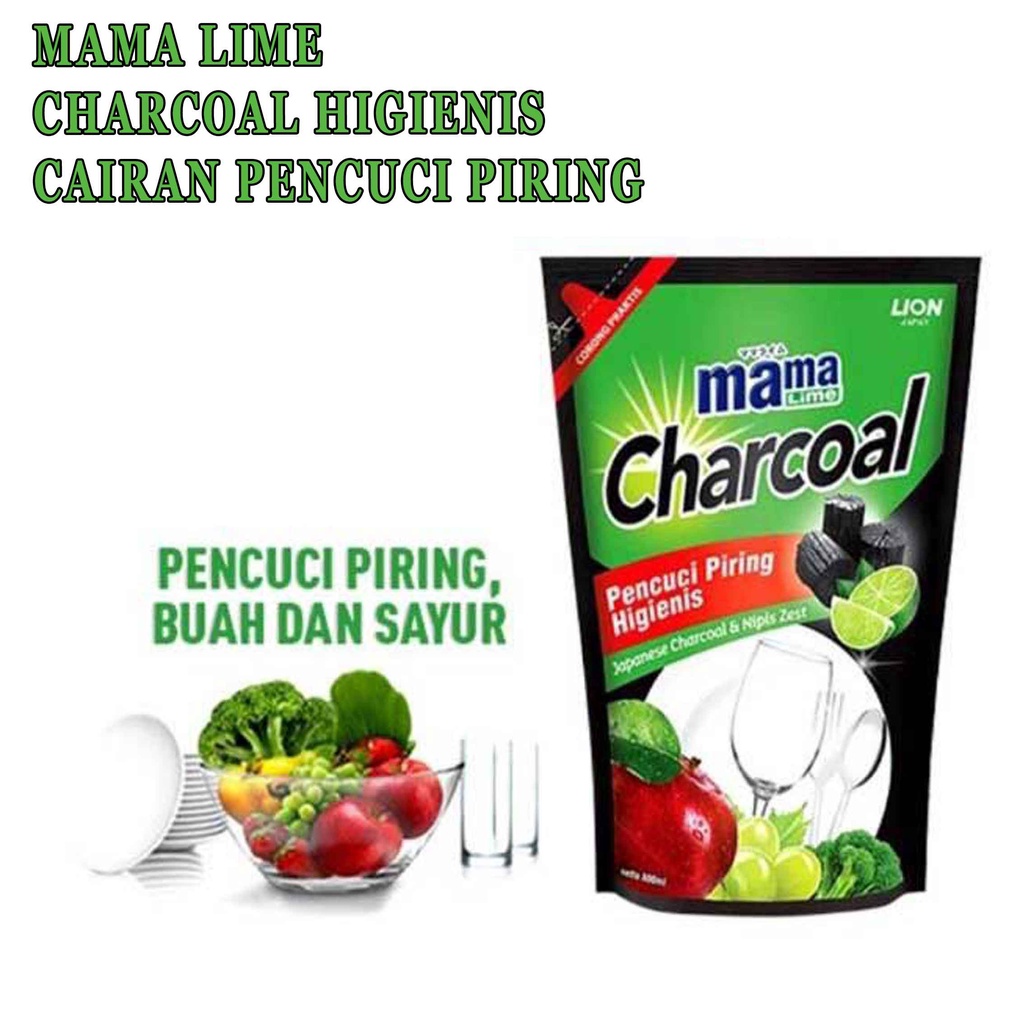 Charcoal* Mama lime* sabun cucipiring* 680ml