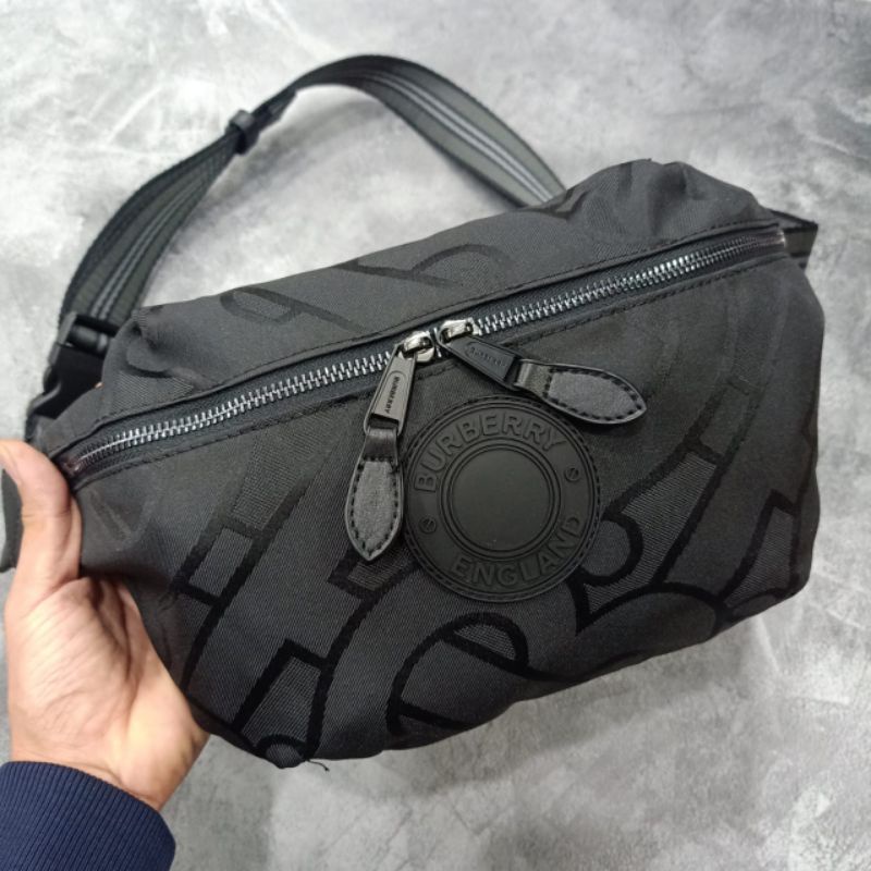 Waistbag Belt Bag Burberry Nylon Black Bumbag Premium Quality