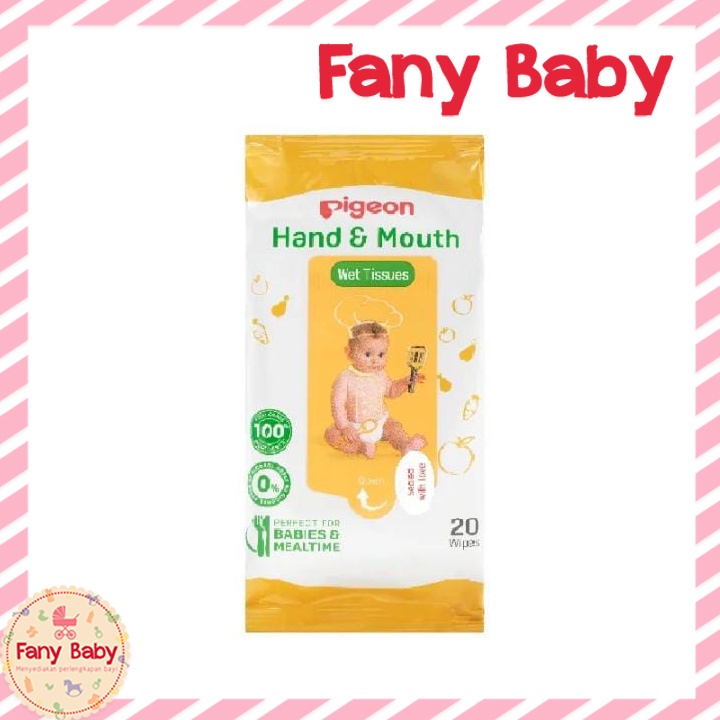 PIGEON BABY WIPES HAND AND MOUTH 20PCS