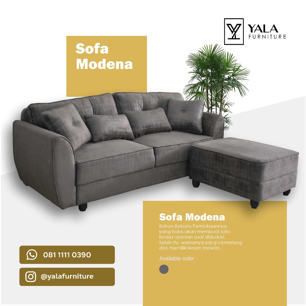 Sofa Modena Sofa murah berkualitas | Free Meja Kaca