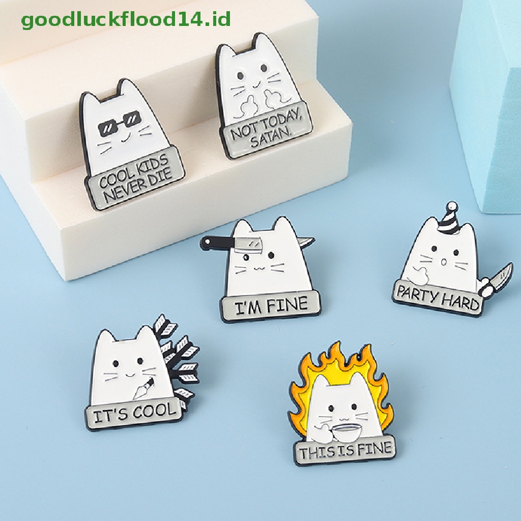 [GOOGFOUR] Kartun Kucing Mouse Keyboard Headset Oil Drop Lapel Bros Lencana Pin Denim Hadiah [TOP]