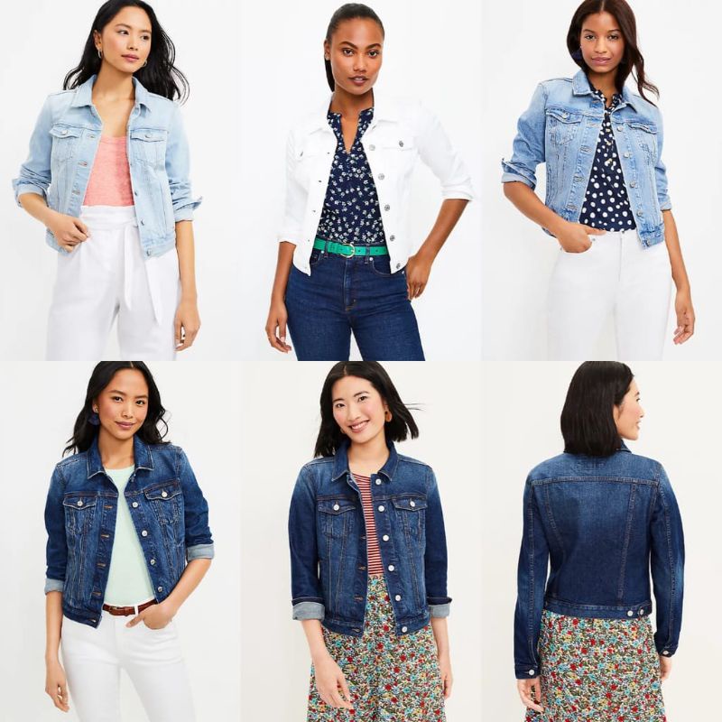 [READY STOCK & 100% ORIGINAL] LOFT DENIM TRUCKET JACKET WANITA