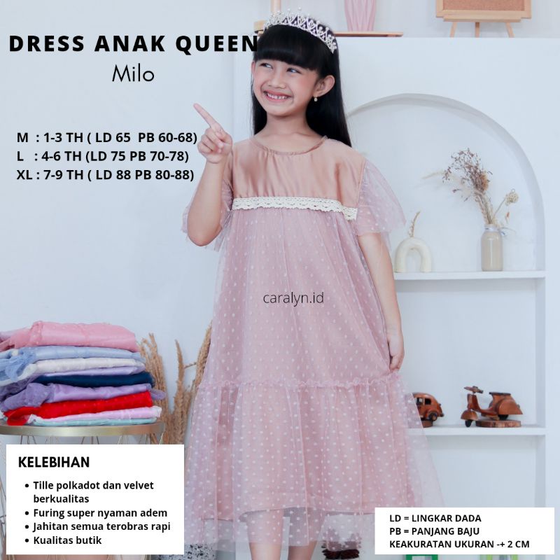 DRESS KONDANGAN ANAK PEREMPUAN BRUKAT QUEEN