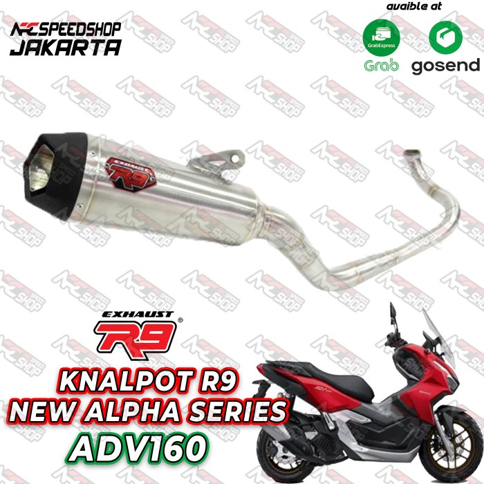 Knalpot R9 New Alpha Series Adv160 Fullsystem Exhaust R9 Adv160 Ori #Original