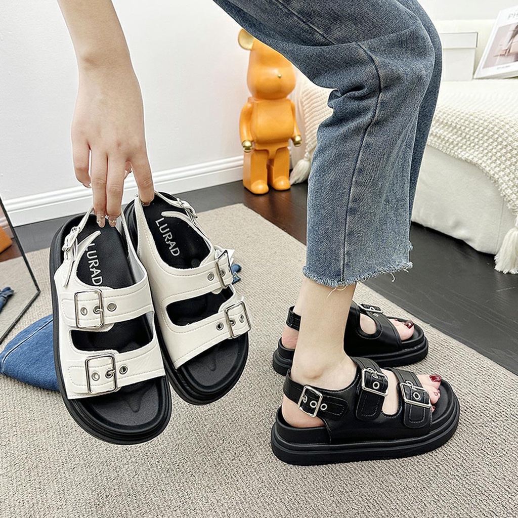 Sepatu Sandal Wanita Casual Sendal Slip On Cewek Anti Slip Kekinian Import Fashionable Korean Style Trendy