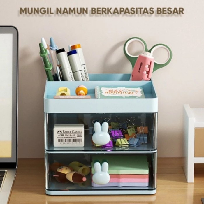 D76 Laci Rak Penyimpanan Akrilik Tempat Kosmetik Alat Tulis Storage