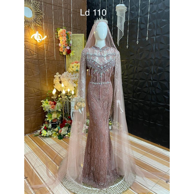 GAUN PENGANTIN SLIM ROSE GOLD TUA JUMBO