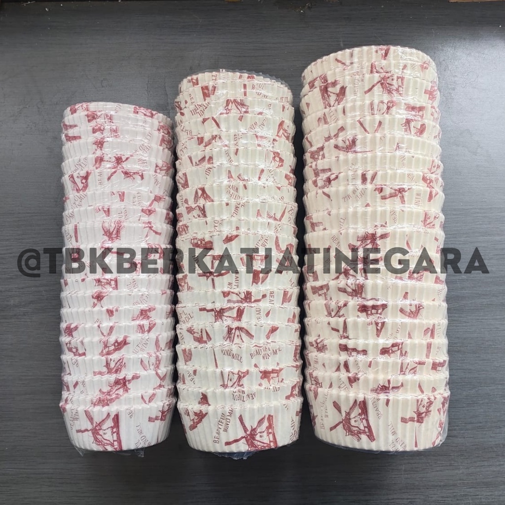 PAPER CUP CASE ROTI ISI ( PET BULAT ) / KERTAS BREAD BLUDER ROUND/ 200 PCS