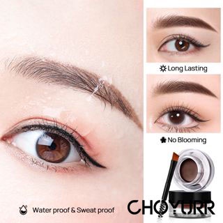 【COD】Eyebrow Cream + Eyebrow Pensil Double Head Brush Eyebrow Gel Alis Warna Waterproof Non-Smudge Alis Kosmetik Mata-CH