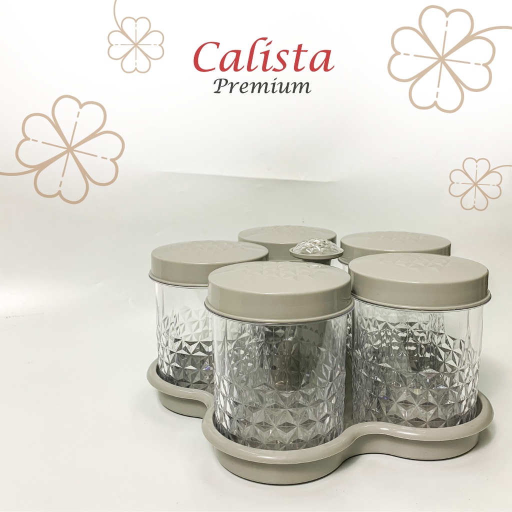 TOPLES PLASTIK CALISTA LIMA DAUN TEMPAT KUE KERING LEBARAN 1 SET ISI 5PCS