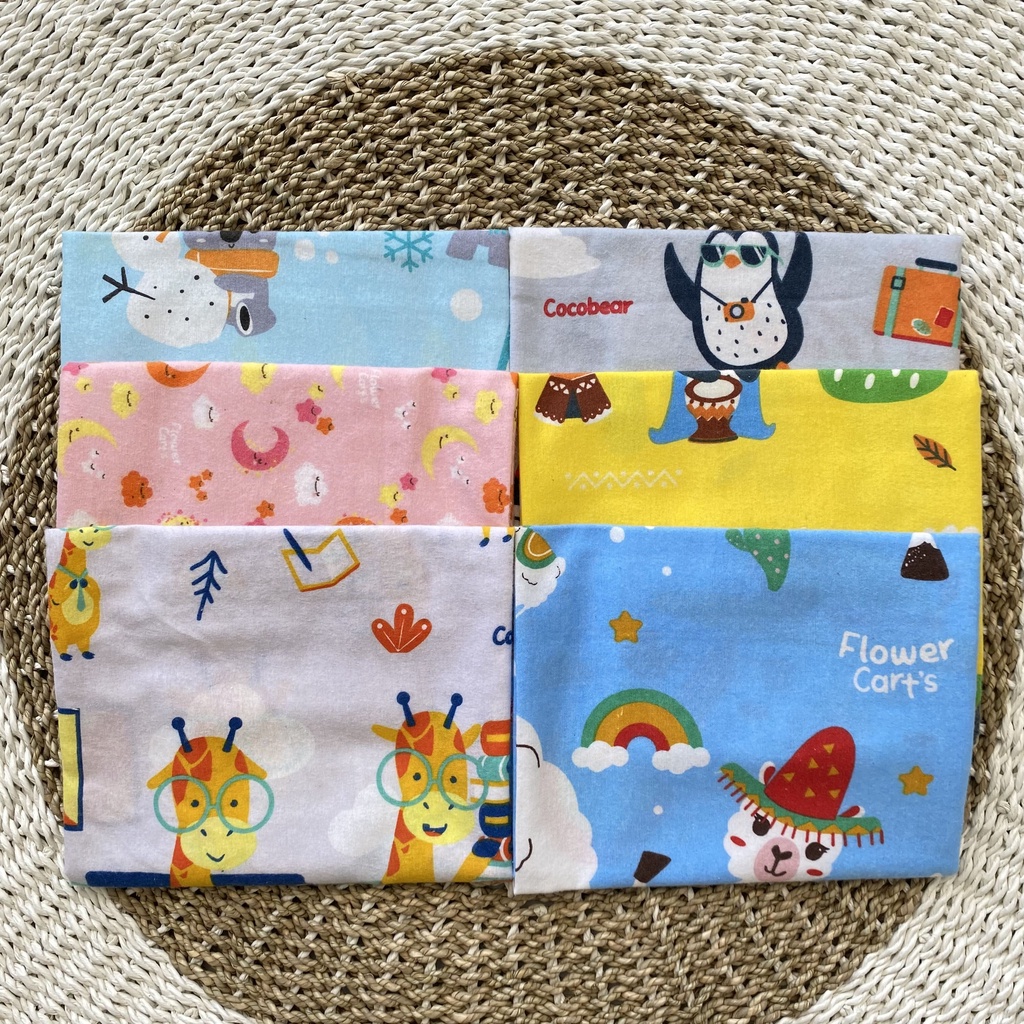 3Pcs Bedong Bayi CocoBear Set Jumbo Girl Boy Bedongan Flanel Premium