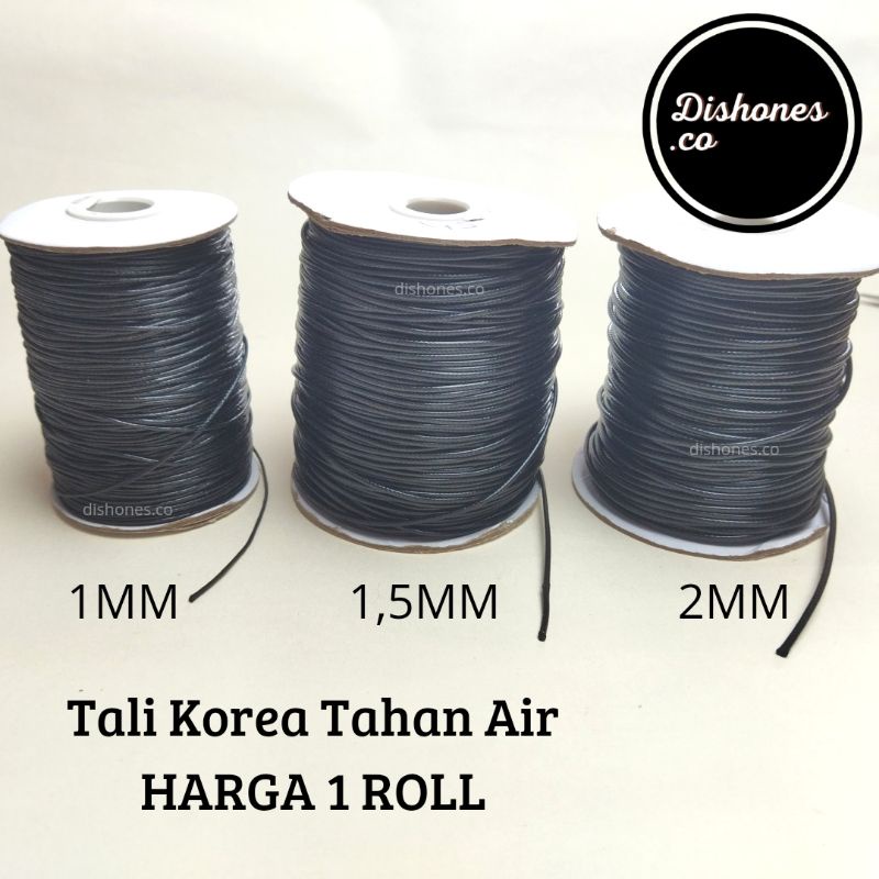 

(Per Roll) Tali Korea Hitam 1mm 1.5mm 2mm / Tali Korea Anti Karat / Tali Korea Anti Air / Tali Gelang Meronce