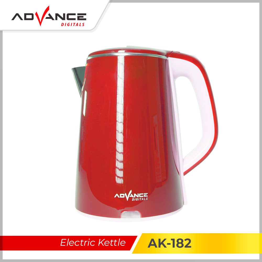 Teko Listrik ADVANCE AK-182 1.8 Liter Ketel Listrik / Electric Kettle 500w Garansi Resmi 1 Tahun