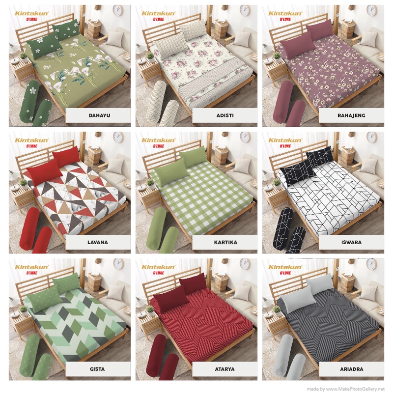 Sprei Deluxe Kintakun Spring / Sprei Murah / Seprei Murah / Sprei Bedcover Ukuran 160x200 &amp; 180x200