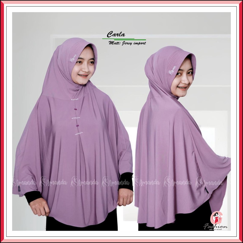 AMANDA - HIJAB CARLA JERSEY IMPORT  | Hijab Sport Nutup Dada Kualitas Premium