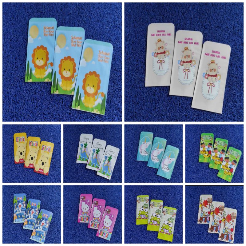 

10 PCS ANGPAU LEBARAN JUMBO MOTIF KARTUN UANG TANPA DILIPAT