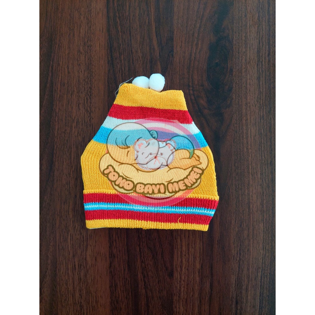 1 LUSIN (12 Pcs) Topi bayi RAJUT harga grosir TERMURAH