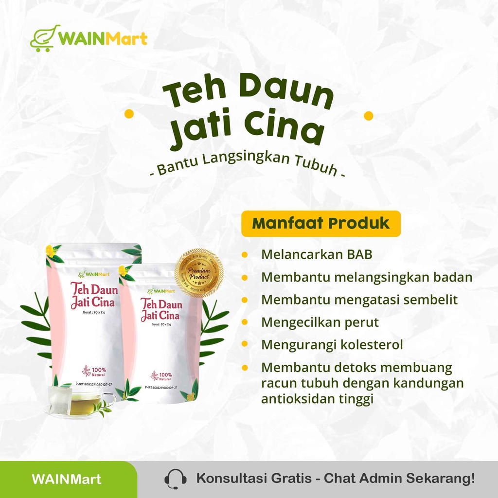 PREMIUM !!! Teh Celup Jati Cina Original Pelangsing Slimming Tea