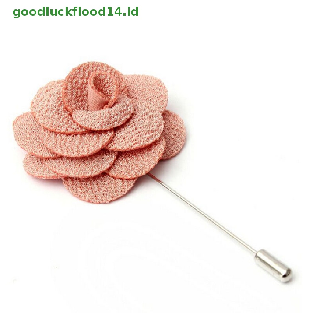 [GOOGFOUR] 1pc Pin Kerah Bunga Handmade Boutonniere Stick Bros Pin Aksesoris Pria [TOP]