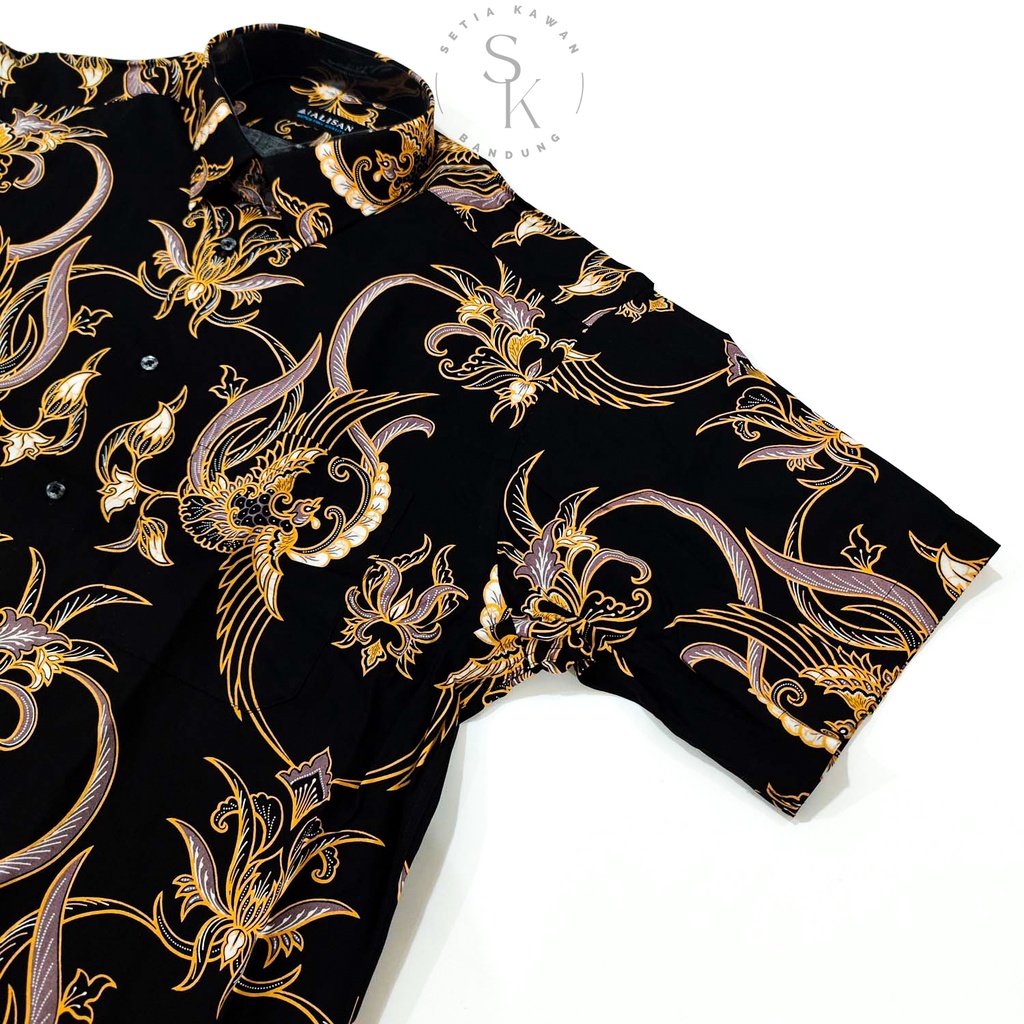 Kemeja ALISAN CORAK Batik Print Regular Lengan PENDEK ( Seri 00311 JUMBO )