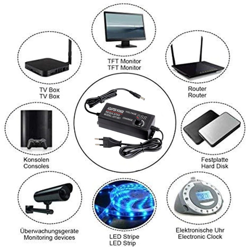 Power Supply Adaptor Universal AC to DC 3V-24V 3A/ADAPTOR 3V-24V 3A/Adaptor Router,TV BOX Monitor CCTV LED Strip