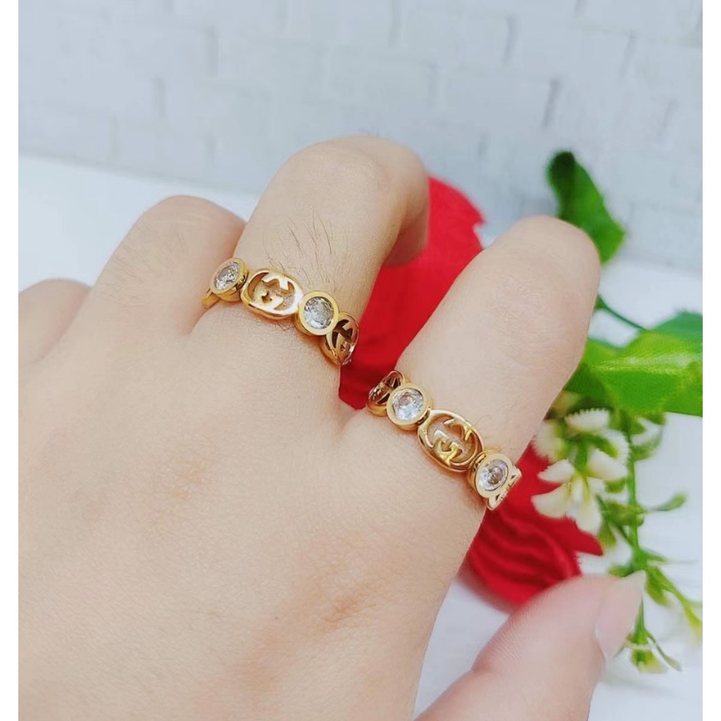 Cincin Titanium Permata Perhiasan Wanita P21/P22