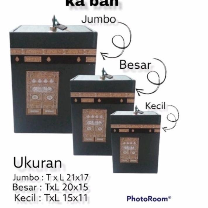 EBR973 Celengan Ka'bah + KUNCI Celengan Miniatur Ka'bah FULL FOIL 3D Souvenir Haji Ka'bah ||