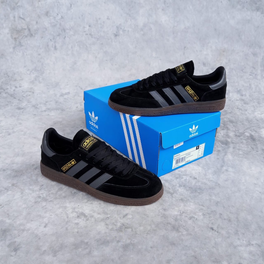 ADIDAS SPEZIAL BLACK GREY GUM BNIB ORIGINAL VIETNAM GRATIS KAOS KAKI SEPATU ADIDAS